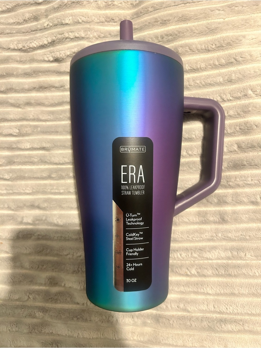 Brümate ERA 30oz Iridescent Purple-Blue Travel Tumbler with Handle